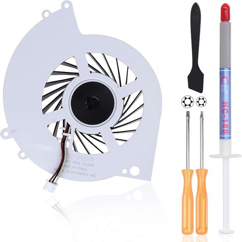 ARLBA New PS4 مروحة تبريد داخلية KSB0912HE CK2M بديلة لوحدة تحكم ألعاب Sony Playstation 4 CUH-1200 CUH-1215A CUH-1215B CUH-12XX CUH-1200AB01 CUH-1200AB02 500G W/مجموعة أدوات اللصق الحراري in Kuwait