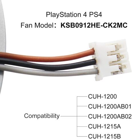 ARLBA New PS4 مروحة تبريد داخلية KSB0912HE CK2M بديلة لوحدة تحكم ألعاب Sony Playstation 4 CUH-1200 CUH-1215A CUH-1215B CUH-12XX CUH-1200AB01 CUH-1200AB02 500G W/مجموعة أدوات اللصق الحراري in Kuwait