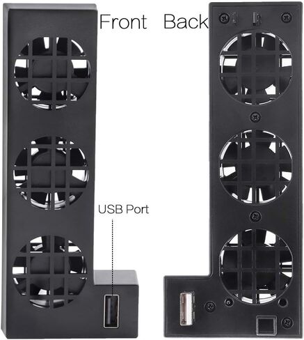 Cooling Fan for PS5, Cooling Accessories for PS5, Upgraded Quiet Cooler Fan with LED Light and USB 3.0 Hub for PS5 Disc and Digital Edition in Saudi Arabia