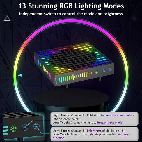 Cooling Fan for Xbox Series X with Dust Filter & 13 RGB LED Light, ZAONOOL High Speed Fan Cooling System with 3 Detachable Controller & Headset Hooks, Top Dust Proof Cooler Fan for Console Accessories in Kuwait