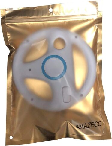 AMAZECO White Mario Kart Racing Wheel for Wii Remote Games, Pack of 2 in Kuwait