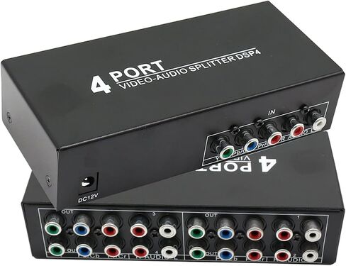 BolAAzuL Component AV Video Switch Box 3 in 1 Out RGB Component AV Switcher | 3 Port 5 RCA YPbPr Cable Switcher Selector Converter 3-Way Plug & Play for Retro Gaming PS2 Wii Xbox DVD Player TV in Kuwait