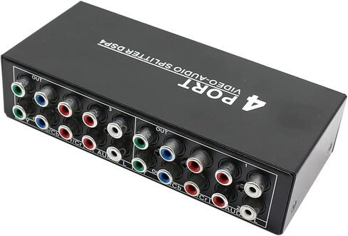 BolAAzuL Component AV Video Switch Box 3 in 1 Out RGB Component AV Switcher | 3 Port 5 RCA YPbPr Cable Switcher Selector Converter 3-Way Plug & Play for Retro Gaming PS2 Wii Xbox DVD Player TV in Kuwait