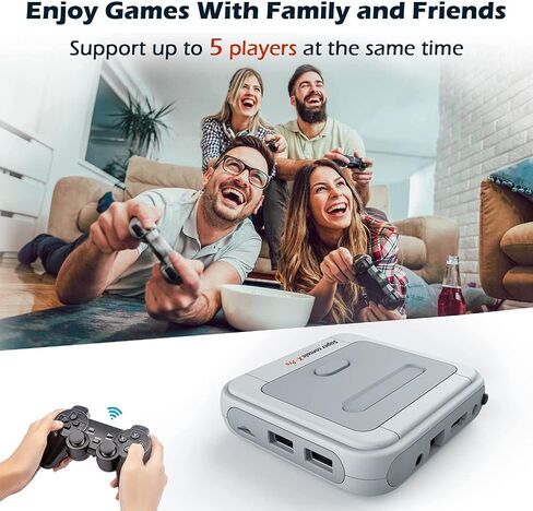 وحدة تحكم ألعاب Kinhank Retro بسعة 128 جيجابايت، وحدة تحكم Super Console X PRO مدمجة أكثر من 95,000 لعبة، أنظمة وحدة تحكم ألعاب فيديو لإخراج 4K TV HD/AV، أنظمة مزدوجة (128 جيجا) in Kuwait