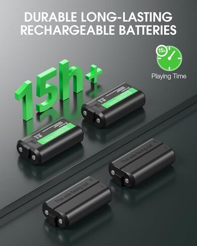 Rechargeable Controller Battery Packs Compatible for Xbox One/Xbox Series X|S Xbox One S/Xbox One X/Xbox One Elite Controller, 4×1800mAh Xbox Rechargeable Battery Pack with Charger for Xbox Controller in Kuwait