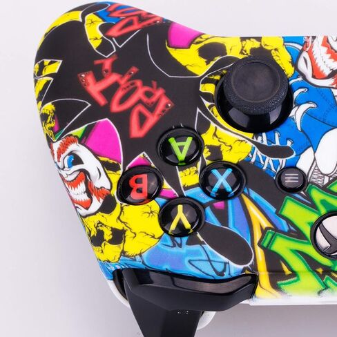 YoRHa Printing Rubber Silicone Cover Skin Case for Xbox One S/X Controller x 1(Spashing Paint) with Thumb Grips x 10 in Kuwait