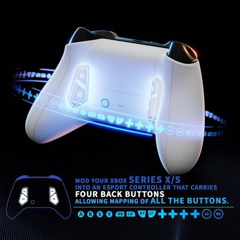 eXtremeRate Victor X Remap Kit for Xbox Series X/S Controller, 6 Profiles & Black Redesigned Back Shell & Side Rails & 4 Back Buttons for Xbox Core Wireless Controller - Controller NOT Included in Kuwait