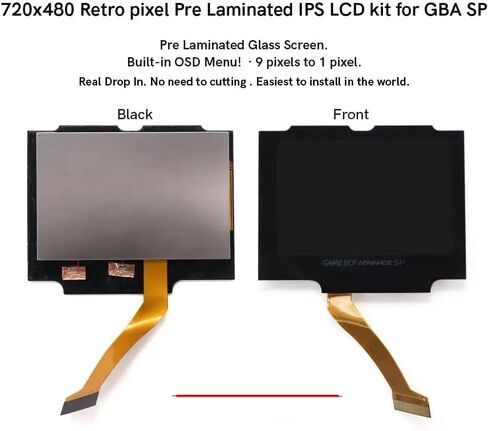 Game Boy Advance SP Drop-In 3.0 IPS Backlight LCD Mod Kit For AGS 001 & 101 [video game] in Saudi Arabia