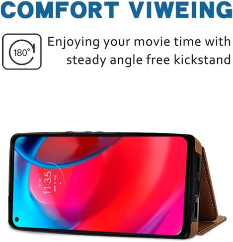 Compatible with Moto G Stylus 5G 2021 Wallet Case with Crossbody Shoulder Strap and Stand Leather Credit Card Holder Cell Accessories Phone Cover for Motorola GStylus G5 XT2131DL Women Girls Brown | Crossbody Shoulder Strap, PU Leather, Credit Card Slots, in Kuwait