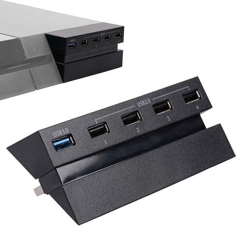 EEEKit 5 Port Hub for PS4, USB 3.0/2.0 High-Speed Expansion Hub Charger Controller Adapter Connector Compatible with Playstation 4 PS4 Gaming Console, Not for PS4 Slim, PS4 PRO in Saudi Arabia