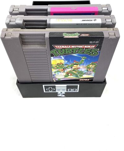 Black, NES Compatible Cartridge Holder, NES Game Tray, Holds 10 Games, Clutter Reducing, Retro Video Game Collection, Works with Nintendo Entertainment System NTSC and PAL Cartridges in Saudi Arabia