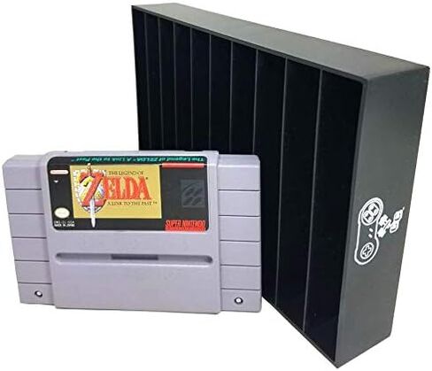 Collector Craft، أسود، حامل خرطوشة متوافق مع N64، صينية ألعاب N64، تحمل 10 ألعاب، منظمة، مجموعة ألعاب فيديو قديمة، تعمل مع خراطيش Nintendo 64 NTSC وPAL in Kuwait