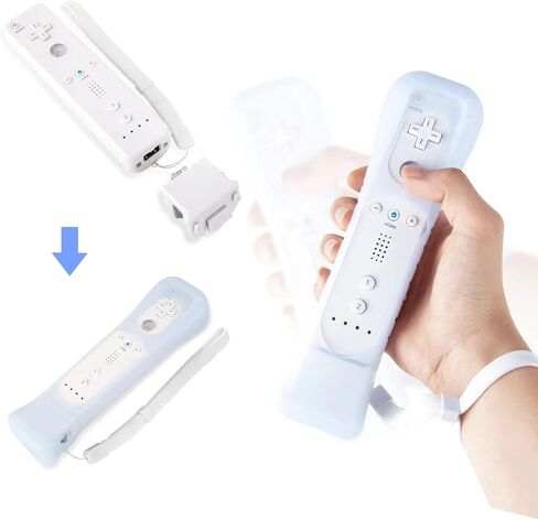 مستشعر محول NC 2 Motion Plus و2 حافظة من السيليكون تستخدم لجهاز التحكم عن بعد Wii، واستبدال مسرع محول Motion Plus لمحول Wii Motion Plus (أبيض) in Saudi Arabia