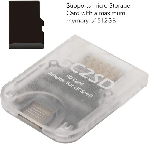 Zopsc for Storage Card Adapter, GC2SD Card Adaptor Card Reader for Consoles, Plug and Play.(Black) in Kuwait