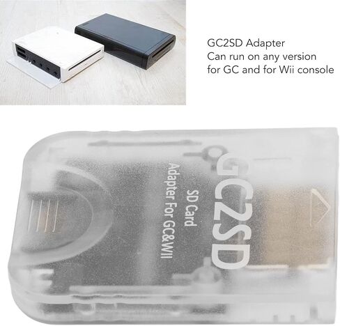 Zopsc for Storage Card Adapter, GC2SD Card Adaptor Card Reader for Consoles, Plug and Play.(Black) in Kuwait