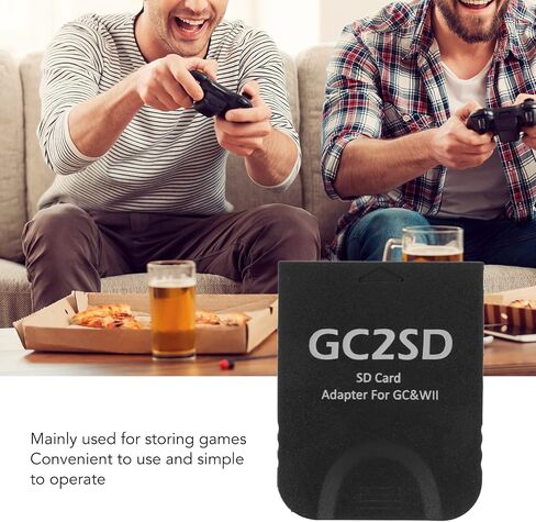 قارئ بطاقات Septpenta GC2SD لمحول بطاقة تخزين Wii Micro، بطاقة ذاكرة صغيرة مع ذاكرة قصوى تبلغ 512 جيجابايت لتخزين الألعاب وهي مريحة للاستخدام وسهلة التشغيل (أبيض) in Kuwait