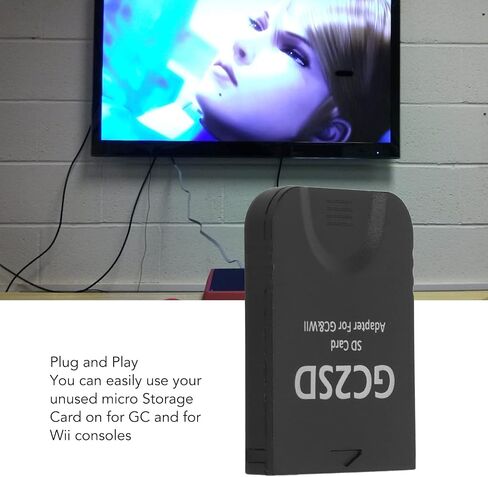 قارئ بطاقات Septpenta GC2SD لمحول بطاقة تخزين Wii Micro، بطاقة ذاكرة صغيرة مع ذاكرة قصوى تبلغ 512 جيجابايت لتخزين الألعاب وهي مريحة للاستخدام وسهلة التشغيل (أبيض) in Kuwait