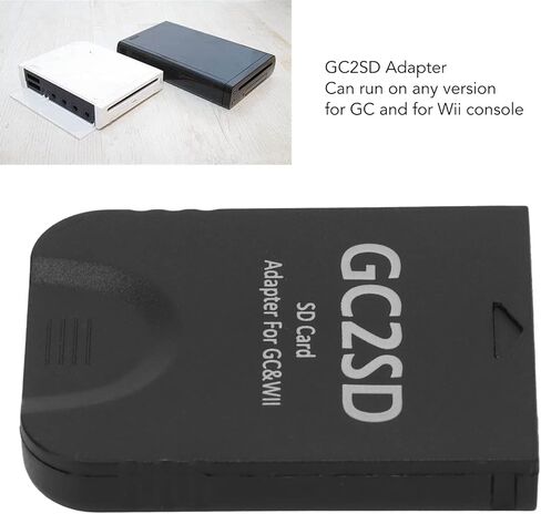 قارئ بطاقات Septpenta GC2SD لمحول بطاقة تخزين Wii Micro، بطاقة ذاكرة صغيرة مع ذاكرة قصوى تبلغ 512 جيجابايت لتخزين الألعاب وهي مريحة للاستخدام وسهلة التشغيل (أبيض) in Kuwait