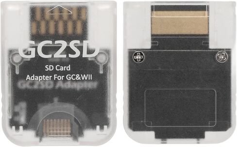 GC2SD Card Reader for Wii Micro Storage Card Adapter, Micro Memory Card with Maximum Memory Of 512GB for Storing Games and Is Convenient to Use and Simple to Operate(Transparent) in Kuwait