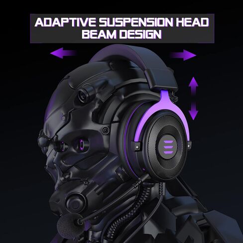 سماعة EKSA E900 مع ميكروفون للكمبيوتر الشخصي، PS4، PS5، Xbox - ميكروفون إلغاء الضوضاء قابل للفصل، صوت محيطي ثلاثي الأبعاد، مريح قوي، سماعة رأس سلكية للألعاب والكمبيوتر والكمبيوتر المحمول والمحول والمحمولة (مقبس 3.5 مم) in Kuwait