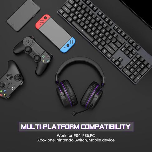 سماعة EKSA E900 مع ميكروفون للكمبيوتر الشخصي، PS4، PS5، Xbox - ميكروفون إلغاء الضوضاء قابل للفصل، صوت محيطي ثلاثي الأبعاد، مريح قوي، سماعة رأس سلكية للألعاب والكمبيوتر والكمبيوتر المحمول والمحول والمحمولة (مقبس 3.5 مم) in Kuwait