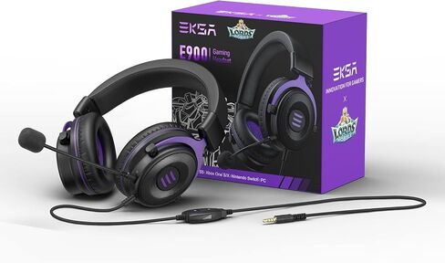 EKSA E900 &Lords Mobile Gaming Headset, Gaming Headphones with Detachable Noise Canceling Microphone - 50 MM Drivers, Lightweight and Comfortable in Saudi Arabia