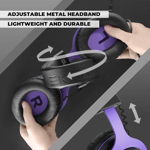 EKSA E900 &Lords Mobile Gaming Headset, Gaming Headphones with Detachable Noise Canceling Microphone - 50 MM Drivers, Lightweight and Comfortable in Saudi Arabia