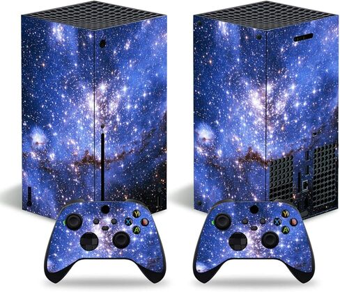 Xbox Series X Stickers Full Body Vinyl Skin Decal Protective Cover for Microsoft Xbox Series X Console and Controllers (Blue Starry Sky) in Kuwait