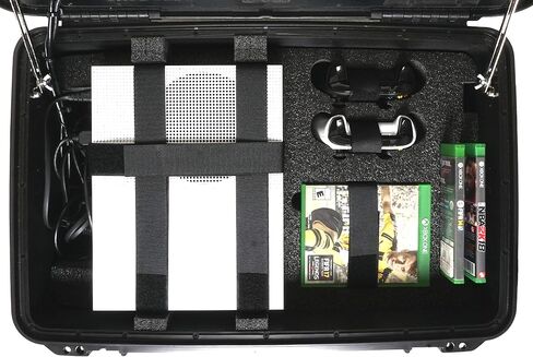 Case Club Gaming Station fits Xbox One X/S. Portable Gaming Station with Built-in 24" 1080p Monitor, Storage for Controllers, Games, and Included Speakers (Xbox & Accessories Not Included) in Saudi Arabia