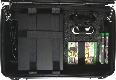 Case Club Gaming Station fits Xbox One X/S. Portable Gaming Station with Built-in 24" 1080p Monitor, Storage for Controllers, Games, and Included Speakers (Xbox & Accessories Not Included) in Saudi Arabia