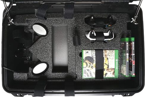 Case Club Gaming Station fits Xbox One X/S. Portable Gaming Station with Built-in 24" 1080p Monitor, Storage for Controllers, Games, and Included Speakers (Xbox & Accessories Not Included) in Saudi Arabia