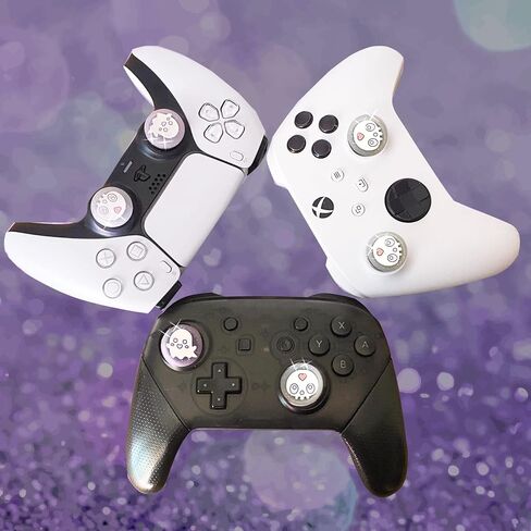 BelugaDesign Boba Dumpling Thumb Grips | Cute Cutecore Food Pork Bun Face Bubble Tea | Kawaii Japanese Button Joystick Cap Cover | Compatible with Nintendo Switch 1 Standard Lite OLED in Kuwait