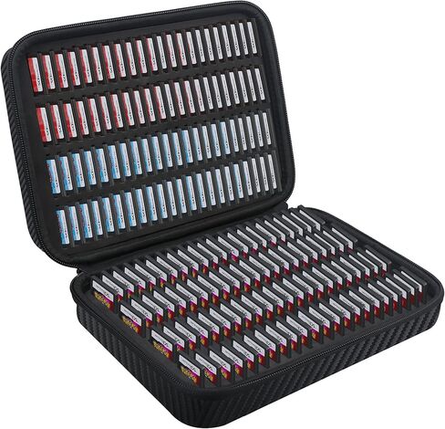 حافظة ألعاب BOVKE 176 DS 3DS لخراطيش ألعاب Nintendo 3DS 3DSXL 2DS 2DSXL DS DSi، وحاملات بطاقات الألعاب المتوافقة مع ألعاب Nintendo Switch، وألعاب Sony PS Vita، وبطاقات ذاكرة Playstation Vita، باللون الأسود in Kuwait