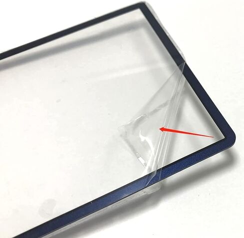 Glass Top Upper Screen Frame Lens Cover LCD Screen Protector with Adhesive for 3DS XL/New 3DS XL LLConsole(Red) in Saudi Arabia