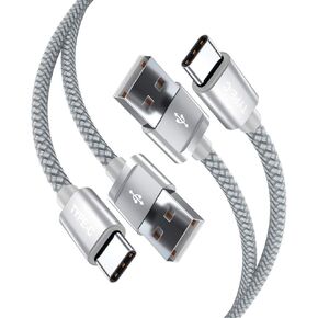 كابل شاحن Basesailor USB من النوع C بطول 6.6 أقدام، قطعتان، سلك شحن لجهاز Kindle Fire HD 10 9th 2019,8 10 2020، Paperwhite 2021 الجيل الحادي عشر، iPad Air 4 5th Mini 6، Samsung Galaxy A53 A14 A34 Z Flip Fold 5