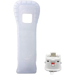 OSTENT Motionplus Motion Plus + Silicone Case for Nintendo Wii Remote Controller Game Color Black