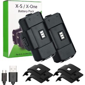 حزمة بطارية وحدة التحكم RTop لأجهزة Xbox Series X|S وXbox One/One X/One S Elite، 2 حزمة بطارية قابلة للشحن 1100 مللي أمبير في الساعة لأجهزة Xbox Series X/Xbox Series S/Xbox One/Xbox One X/Xbox One S Elite Controller in Kuwait