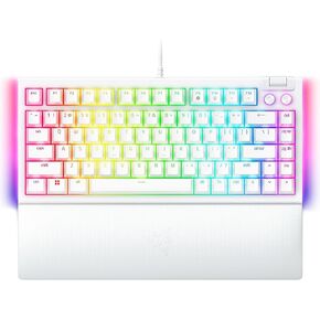 Razer BlackWidow V4 75% Mechanical Gaming Keyboard: Hot-Swappable Design - Compact & Durable - Orange Tactile Switches - Chroma RGB - MF Roller & Media Keys - Comfortable Wrist Rest - Black