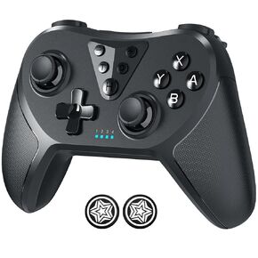 وحدة تحكم التبديل TECHPEIN، عصا تحكم دقيقة محسنة مع وظيفة توربو، اهتزاز مزدوج، جيروسكوب 6 محاور، وحدة تحكم عن بعد في الألعاب متوافقة مع Switch، Lite، OLED والكمبيوتر الشخصي in Kuwait