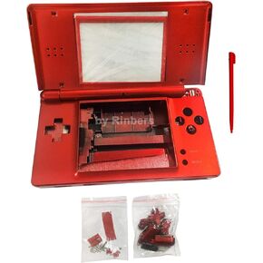 Rinbers® Replacement Full Housing Plastic Shell Cover Case Kit Repair Parts with Bottons Stylus Pen Screws for Nintendo DS Lite NDSL - Black