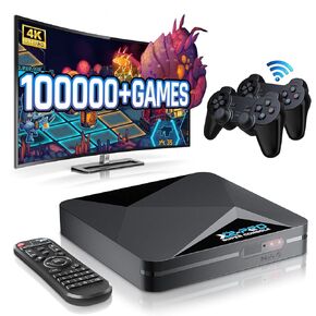 Kinhank Super Console X2 Pro مثبتة مسبقًا أكثر من 100,000 لعبة كلاسيكية، وحدات تحكم ألعاب ريترو 256 جيجا متوافقة مع أكثر من 60 محاكيًا، شريحة S902X2، ثلاثة أنظمة في واحد، تتضمن وحدات تحكم لاسلكية عن بعد in Saudi Arabia