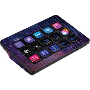 غلاف من ألياف الكربون MightySkins متوافق مع Elgato Stream Deck MK.2 - نجوم بنفسجية | لمسة نهائية واقية ومتينة من ألياف الكربون | سهل التطبيق وتغيير الأنماط | صنع في الولايات المتحدة الأمريكية in Saudi Arabia