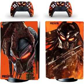 Console Decal Skin Vinyl Sticker Compatible with PS5 Slim Disk Console Controllers Wrap Skins Alien