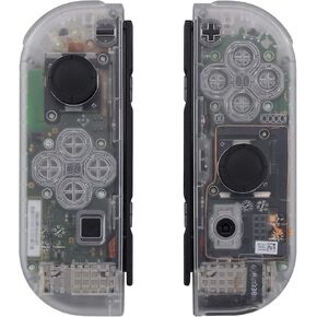 eXtremeRate DIY Replacement Shell Buttons for Nintendo Switch & Switch OLED, Clear Glacier Blue Custom Housing Case with Corlorful Button for Joycon Handheld Controller - JoyCon NOT Included in Saudi Arabia