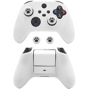 Xbox Series X Controller Skin, Anti-Slip Xbox Series S Silicone Skin, Ergonomic Soft Rubber Protective Case for Xbox Series S/X Controller with Thumb Grip Caps - Blue