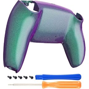 eXtremeRate Chameleon Green Purple Glossy Custom Back Plate Bottom Shell Compatible with ps5 Controller, Replacement Back Shell Cover Compatible with ps5 Controller in Kuwait