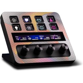 MightySkins Carbon Fiber Skin Compatible with Elgato Stream Deck + Marble Magma | Protective, Durable Textured Carbon Fiber Finish | Easy to Apply | Made in The USA