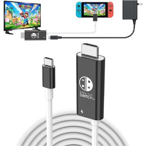 Portable Switch Dock USB C to 4K HDMI Conversion Cable for Nintendo Switch/Switch OLED, TV HDMI Adapter Cable Compatible with Nintendo Switch, Steam Deck, Laptop,Tablet, Mobile Phone