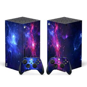 Geekria Xbox Series X Accessories Skin Stickers Cover, Compatible with Microsoft Xbox Series X Console with 2 Wireless for Whole Body Protective Vinyl Starry Skin Decal Cover in Saudi Arabia