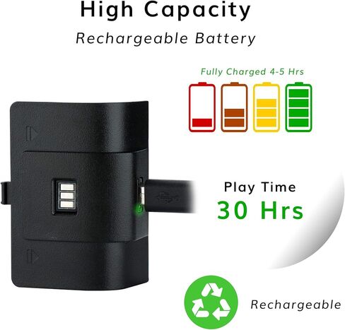 حزمة بطارية وحدة التحكم RTop لأجهزة Xbox Series X|S وXbox One/One X/One S Elite، 2 حزمة بطارية قابلة للشحن 1100 مللي أمبير في الساعة لأجهزة Xbox Series X/Xbox Series S/Xbox One/Xbox One X/Xbox One S Elite Controller in Kuwait